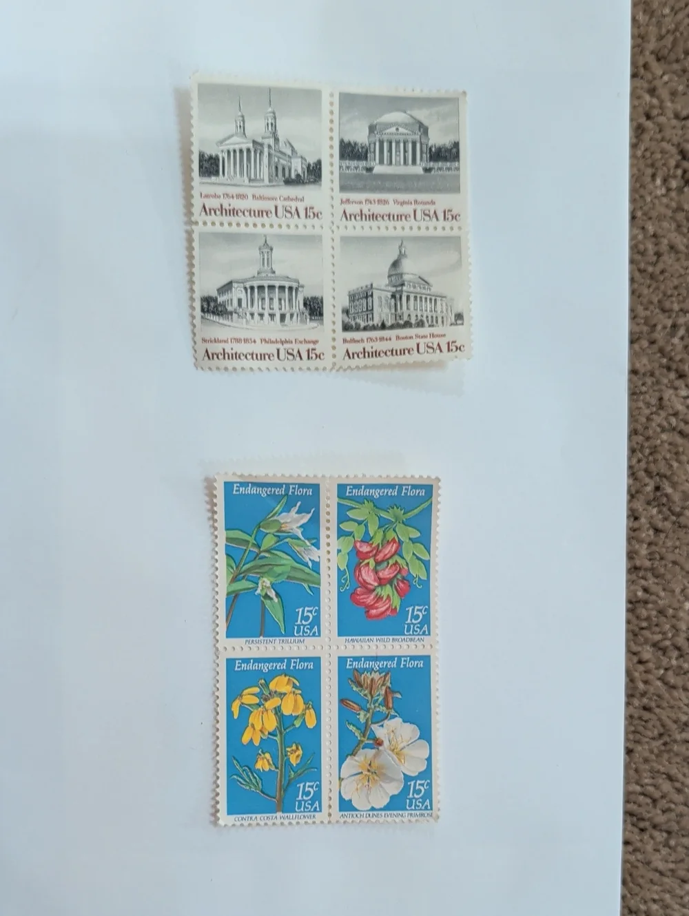 Vintage NEW Postage Stamps Set Of 8